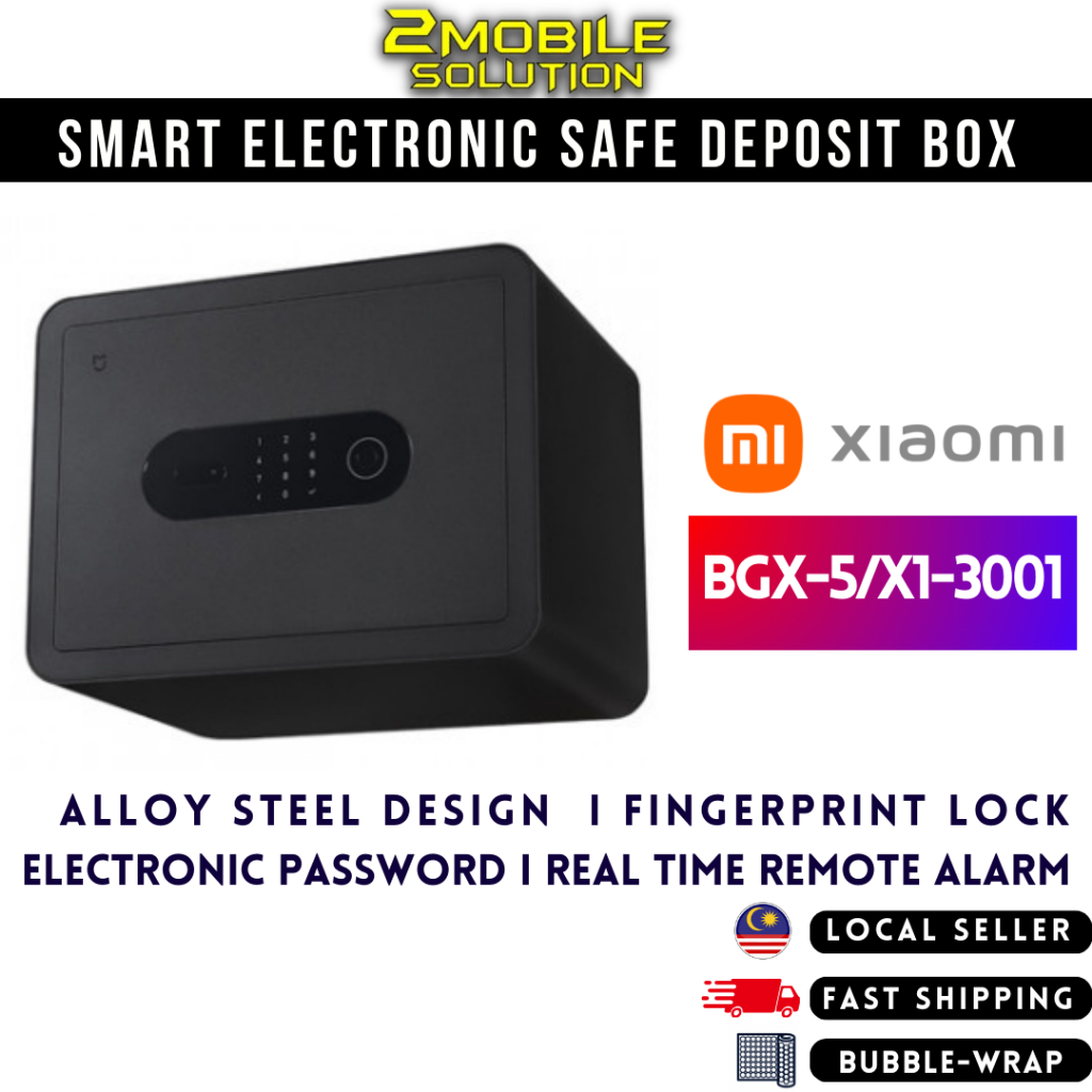 XIAOMI Smart Electronic Safe Deposit Box (BGX-5/X1-3001) [C-Level Lock ...