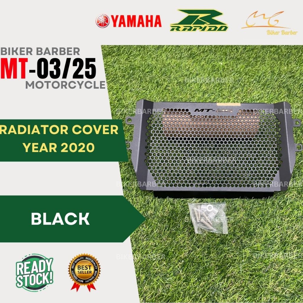 LANQIAN Radiator Guard Cover Protector – Fits Yamaha MT-03, MT-25 (2015-2023) – Black Aluminum