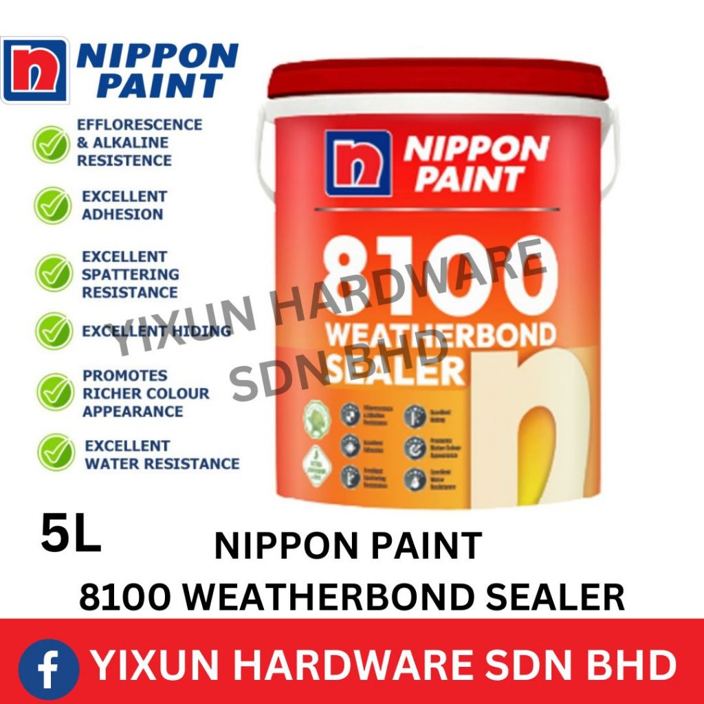 NIPPON PAINT 8100 WEATHERBOND SEALER 8100 PAINT / EXTERIOR SEALER 5L ...