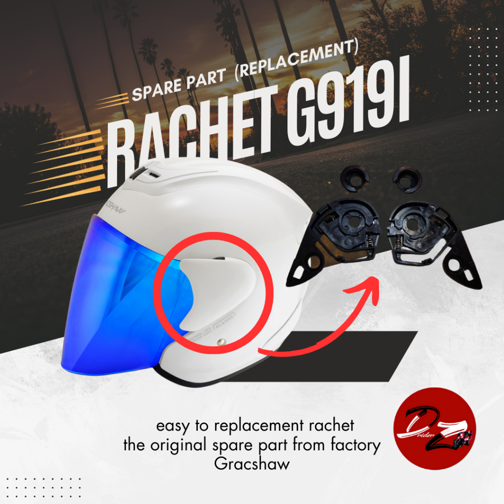 (Accessories) Gracshaw Helmet G919i Gear Base/Rachet Set included Screw ...