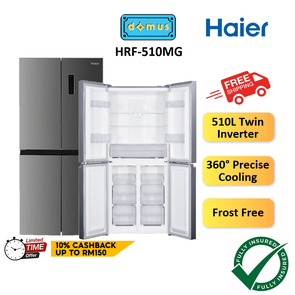 FREE SHIP Haier Refrigerator 4 Door Inverter 510L Fridge 4 Doors Peti
