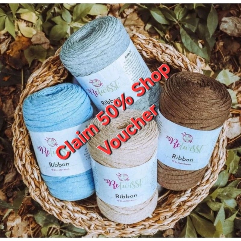 250 gram Retwisst Ribbon - Cotton Tape Yarn for crochet, knitting ...