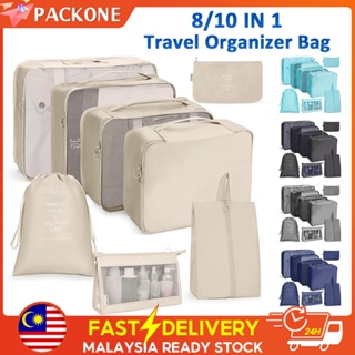 Set Of 8 Waterproof Luggage Organizer Bags Suitcase Storage Travel Bag  Organizers Packing