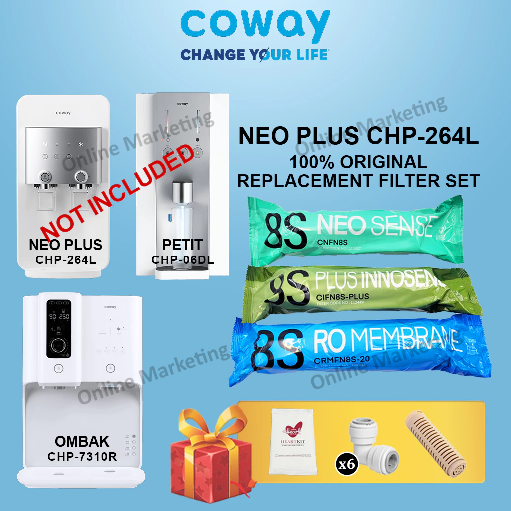 100 Original COWAY Filter Replacement for Coway Neo Plus Core Ombak