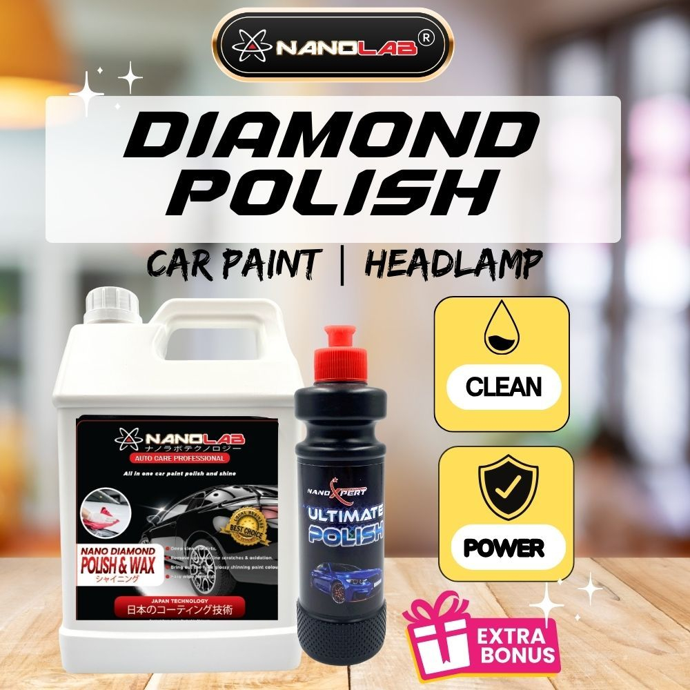 BORONG] Japan Diamond Polish & Wax Cleaner Polish Car Kereta|Remove  watermark Scratches|Headlamp Polish [NanoLab] | Shopee Malaysia