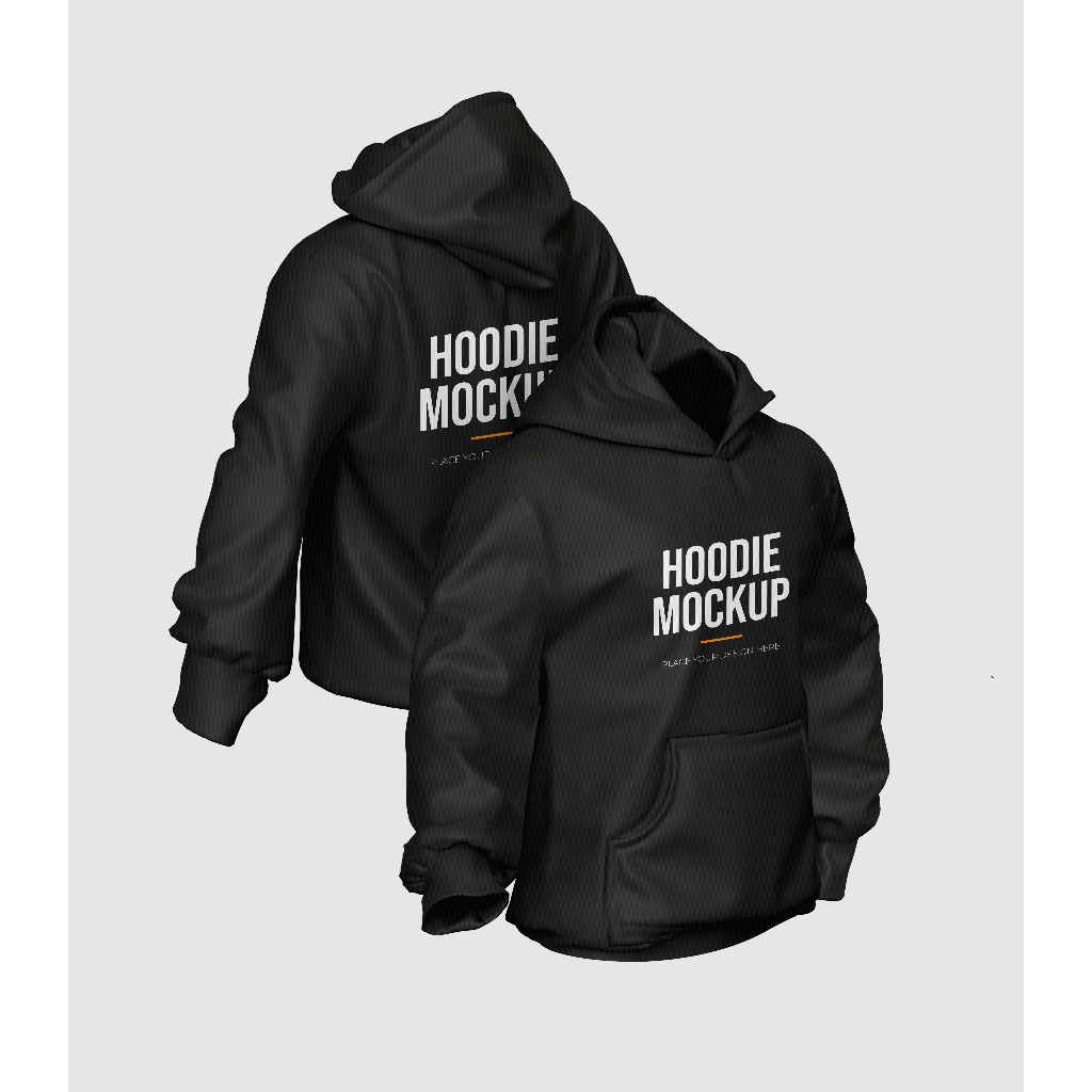 PSD Premium Hoodie Mockup Front and Back View | Shopee Malaysia