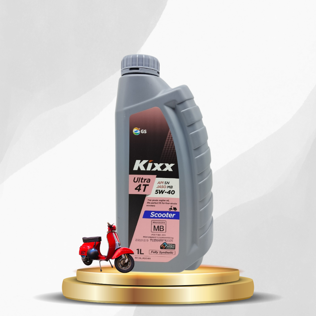 Kixx Ultra 4T Scooter Fully Synthetic Motorcycle Engine Oil 5W40 API SN JASO MB 1 Liter