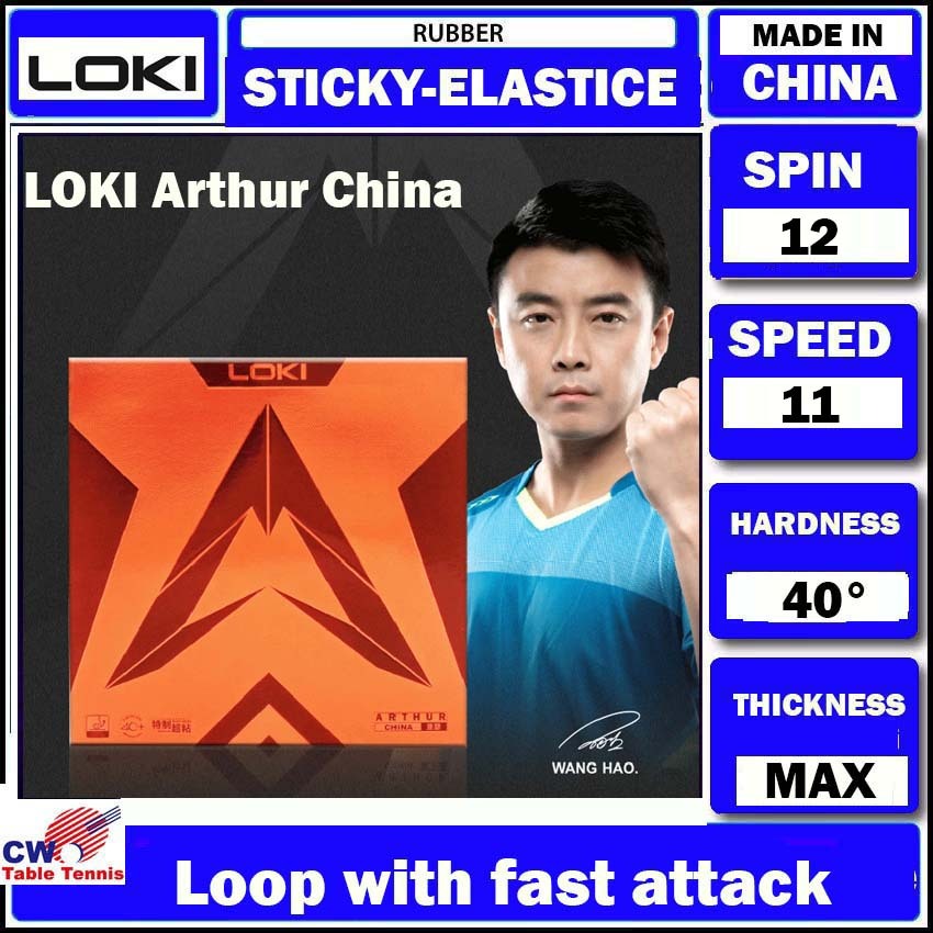 LOKI Arthur China High Sticky Table Tennis Rubber Pips In Orange Sponge ...