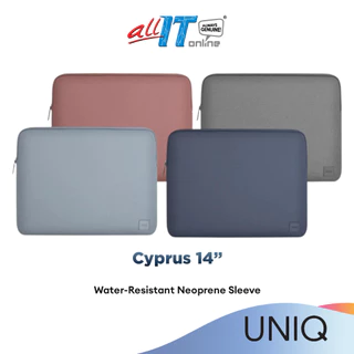 UNIQ Cyprus Laptop/Macbook Sleeve Waterproof Water-resistant 14''  (Grey/Pink/Blue/Steel Blue)