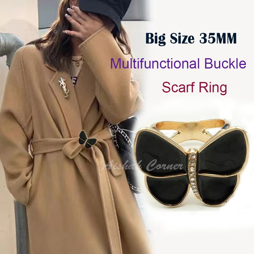 Coat belt buckle best sale