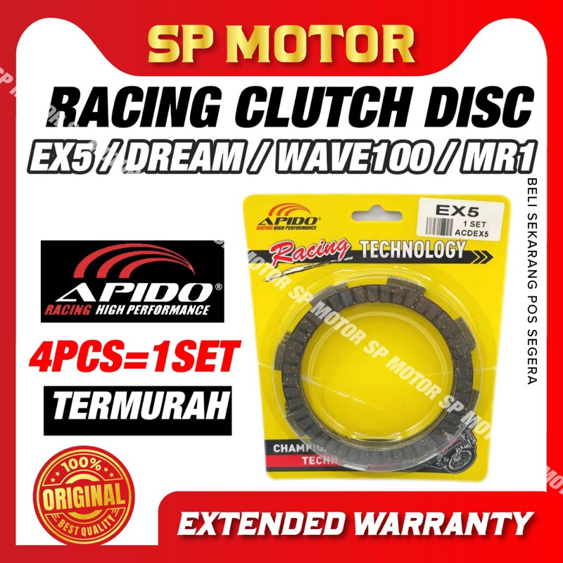 100%ORIGINAL APIDO RACING CLUTCH PLATE EX5/DREAM/KRISS100/MR1/CT100 ...