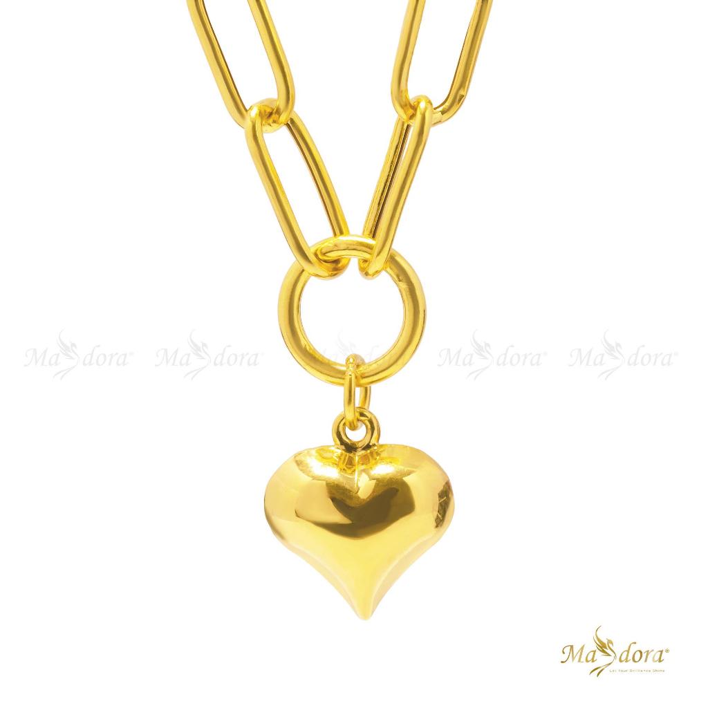 Elegant Fluffy Love Paperclip Necklace (Emas 916) Shopee Malaysia