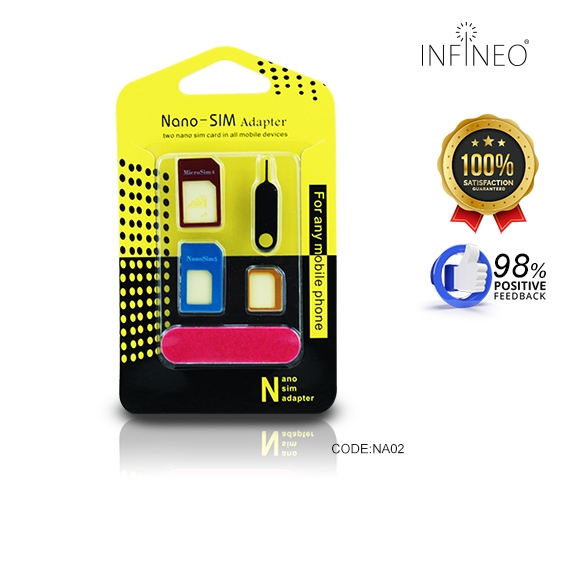5 IN 1 Nano SIM Adapter With Eject Pin Key For All Smartphone Standard ...