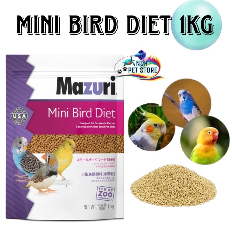 Mazuri Mini Bird Diet 1kg | Shopee Malaysia
