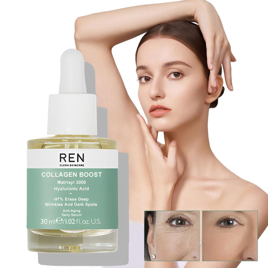 REN Collagen Boost Anti Aging Serum Reduces Wrinkles Fine Lines ...