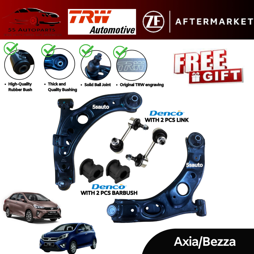 Trw Perodua Axia Bezza Heavy Duty Lower Arm With Denco Stabilizer