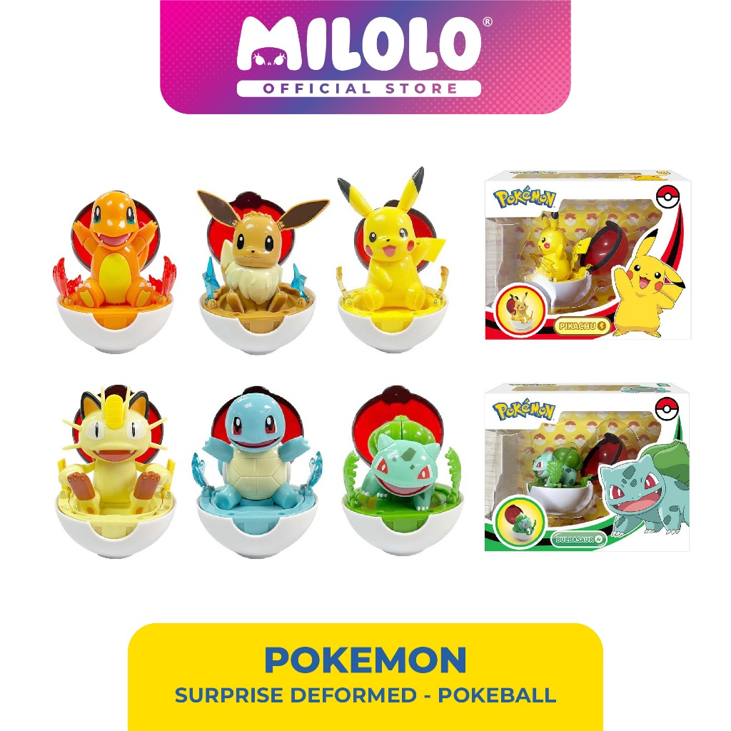 [MILOLO] POKEMON Surprise Deformed Pokeball - Pikachu / Eevee ...