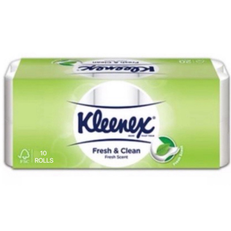 Kleenex Toilet Tissue Fresh & Clean Fresh Fragrance Free 2 Ply 190’Sx10