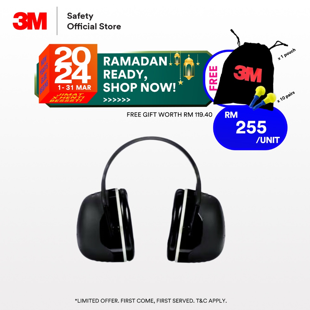 3M X5A Peltor X5 Series Over-The-Head Safety Earmuffs/Highest Single ...