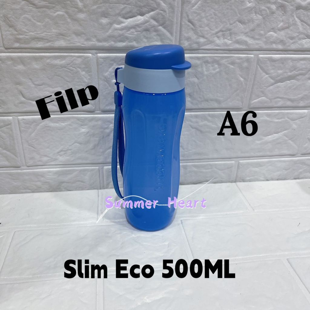 Tupperware Slim Eco Bottle 1l 750ml 500ml 310ml Flip Top With Straw With Handle 5468