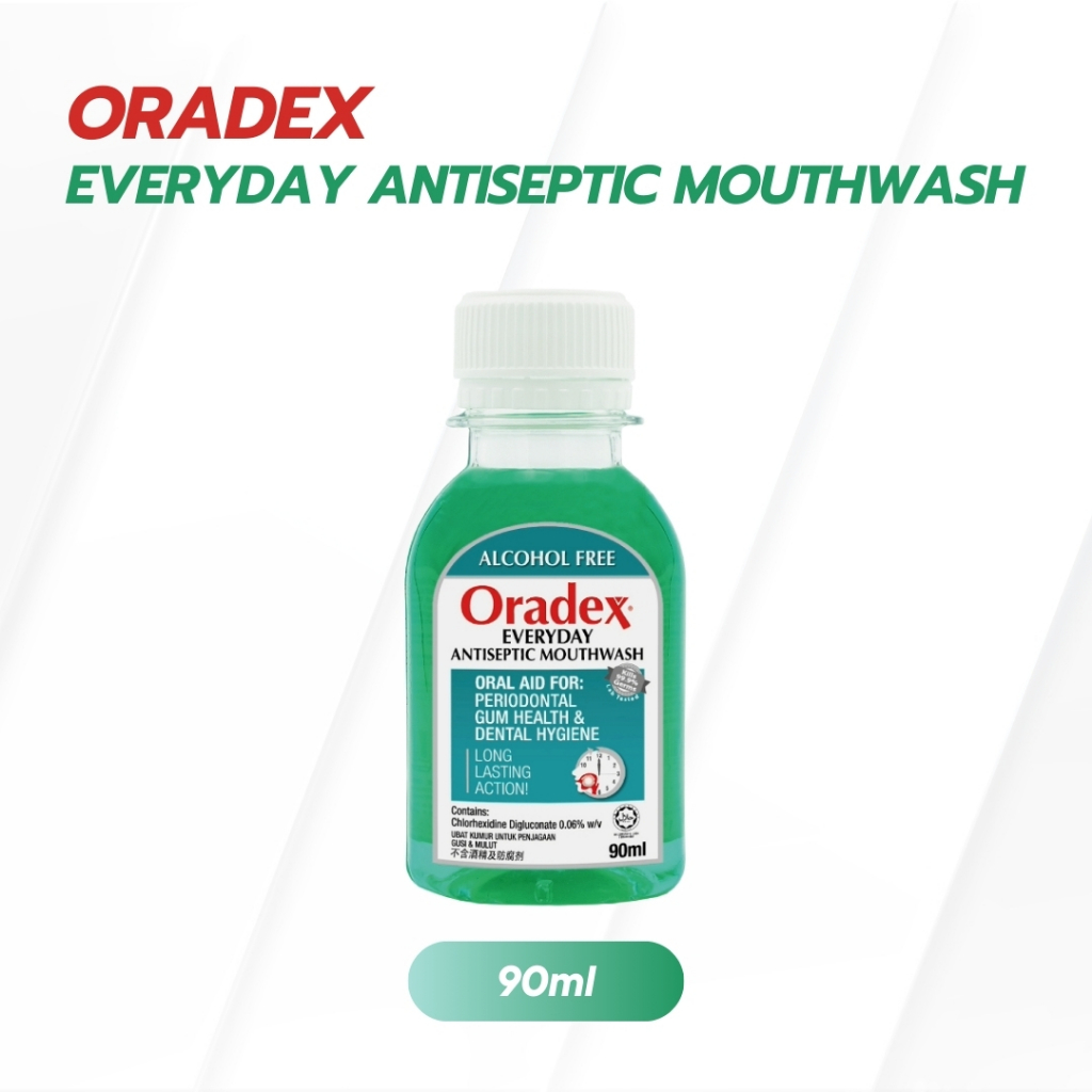 Oradex Everyday Antiseptic Mouthwash 90ml Shopee Malaysia