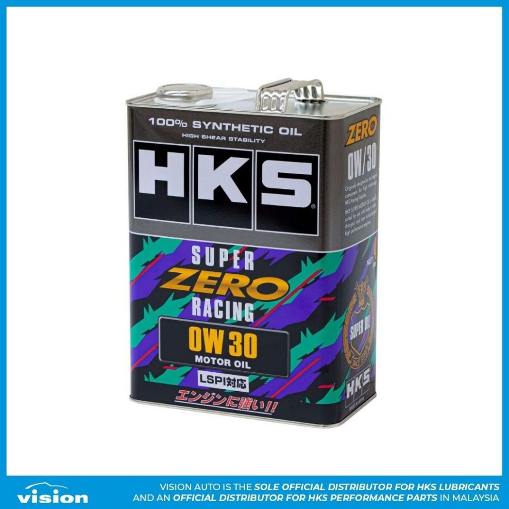 HKS Super Zero Racing 0W30 - 4L Fully Synthetic Engine Oil ( API / SP ...