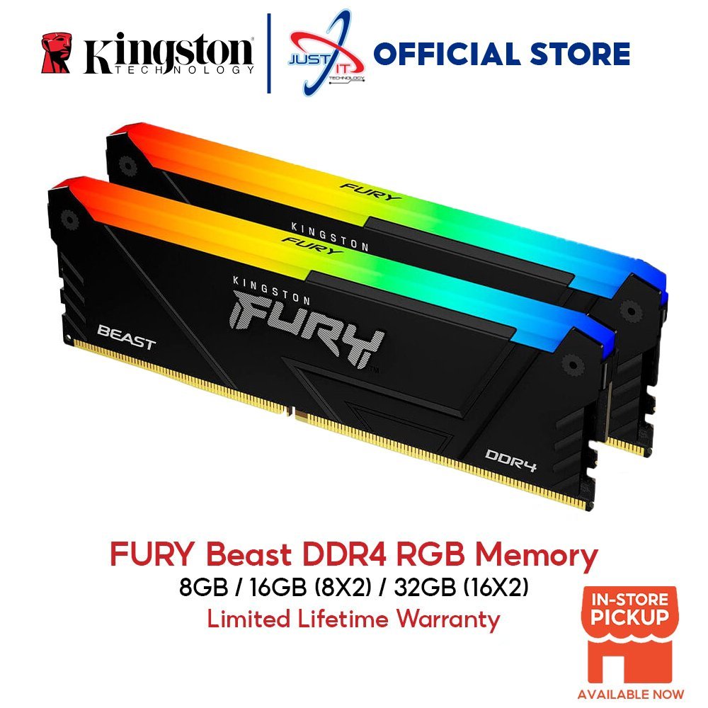 Kingston Fury Beast RGB DDR4 3200MHZ Gaming RAM Black/Special