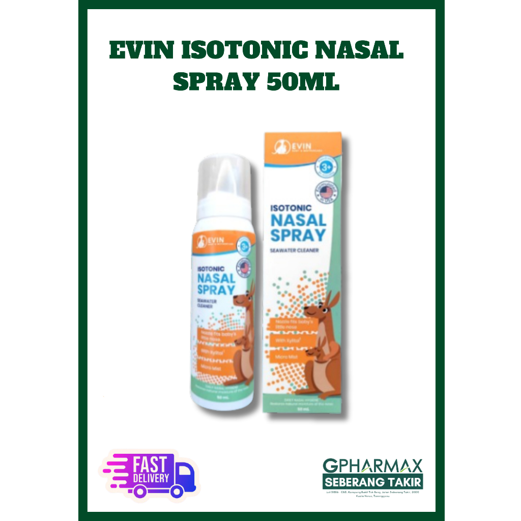 Evin Isotonic Nasal Spray Restores Natural Moisture of The Nose