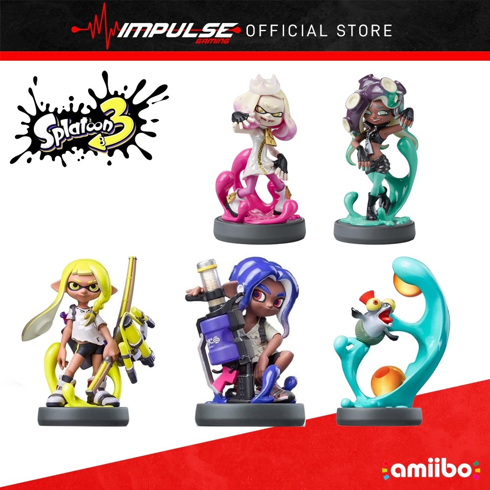 Amiibo Splatoon Series - Pearl & Marina, Inkling (Yellow), Octoling ...