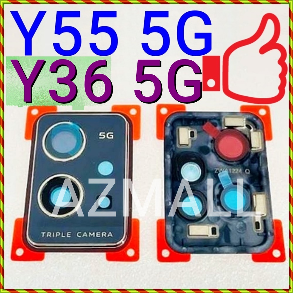 (2 Colors) NEW ORI Rear Camera Lens Glass Cover with Frame for Vivo Y55 ...