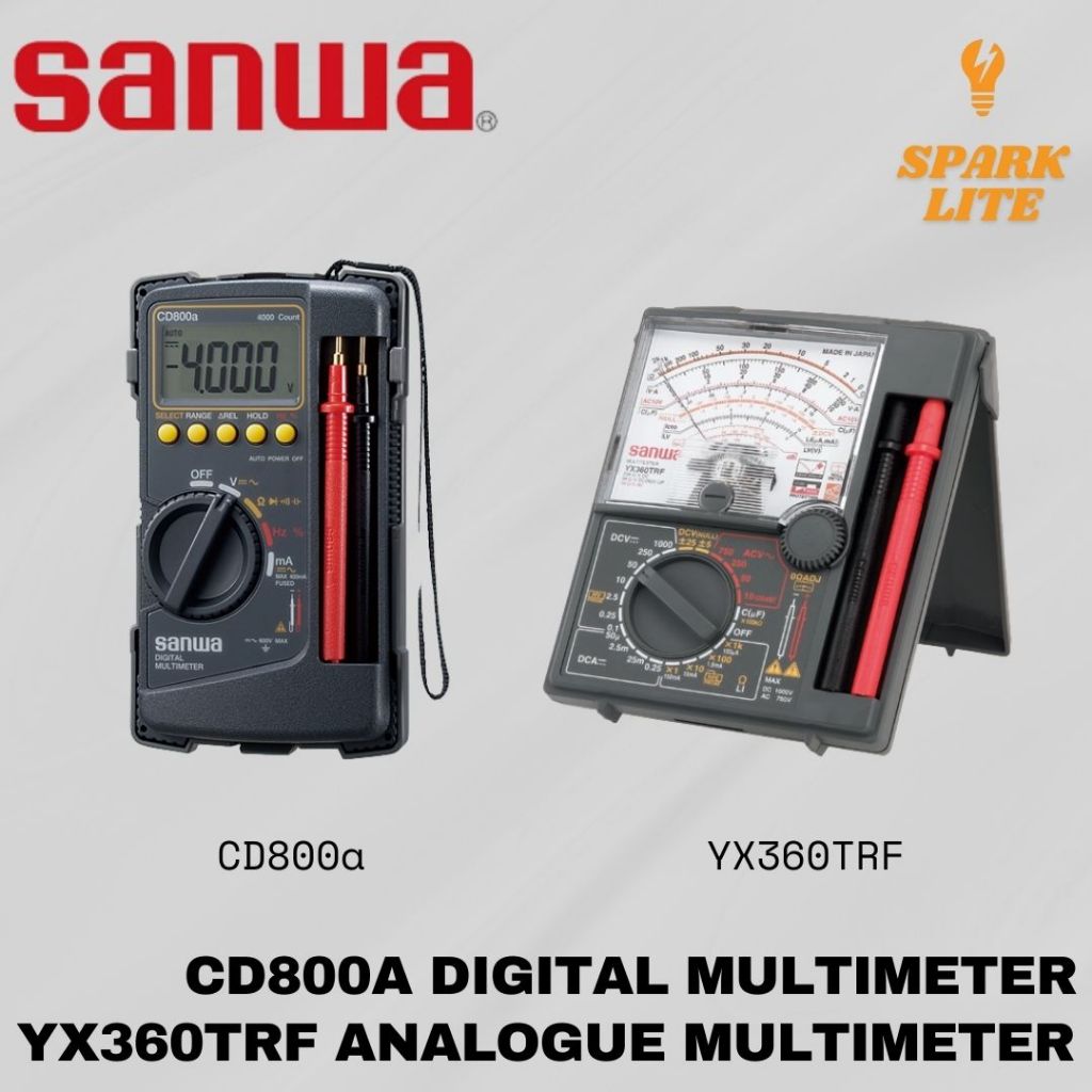 SANWA YX360TRF Analog Multitester CD800a Digital Multimeter Shopee