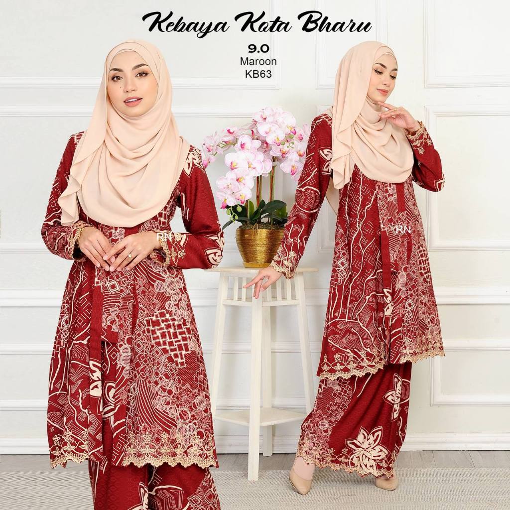 KEBAYA KOTA BHARU 9.0 Baju Kebaya Kota Bharu Nursing Friendly S-3XL ...