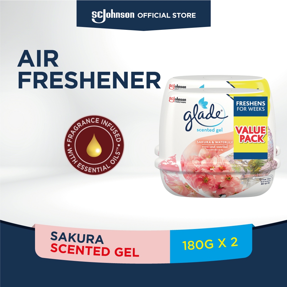 Glade Scented Gel Sakura (180g) [Twin Pack] Shopee Malaysia