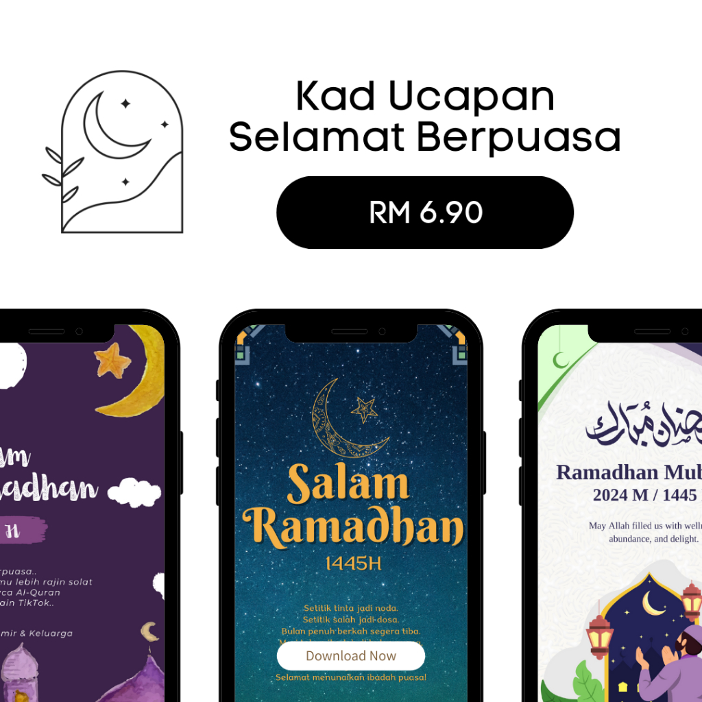 Kad Ucapan Selamat Berpuasa Salam Ramadhan | Shopee Malaysia