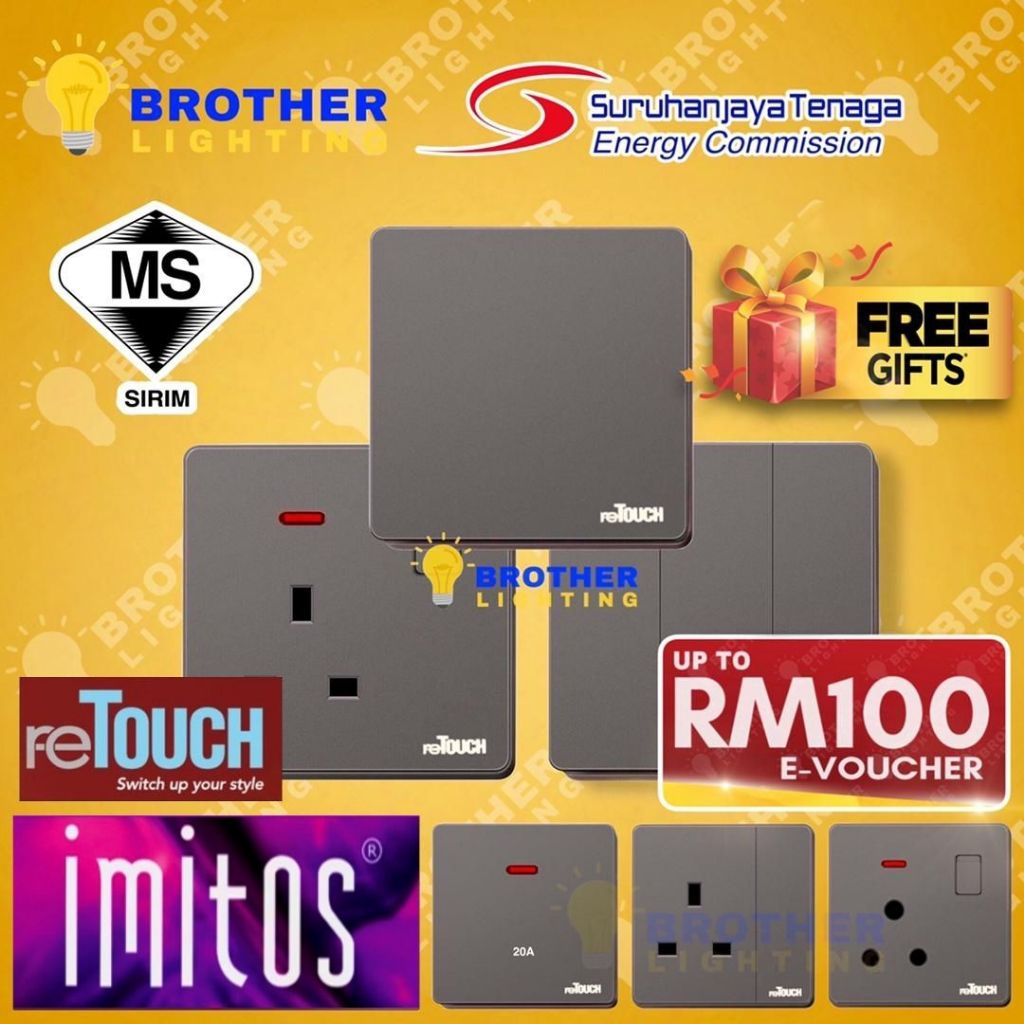 [SIRIM] Grey imitos BR Series / Retouch Ultra Rimless Switch Suis ...