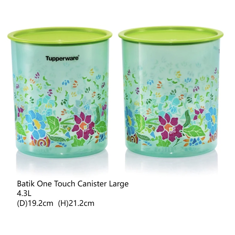 Raya Collection 2024 - Tupperware Batik One Touch 4.3L ( 1pc ) | Shopee ...