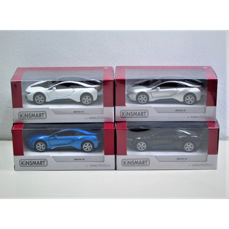 Kinsmart Diecast Car Bmw i8 2 Doors Coupe (Blue / White / Black ...