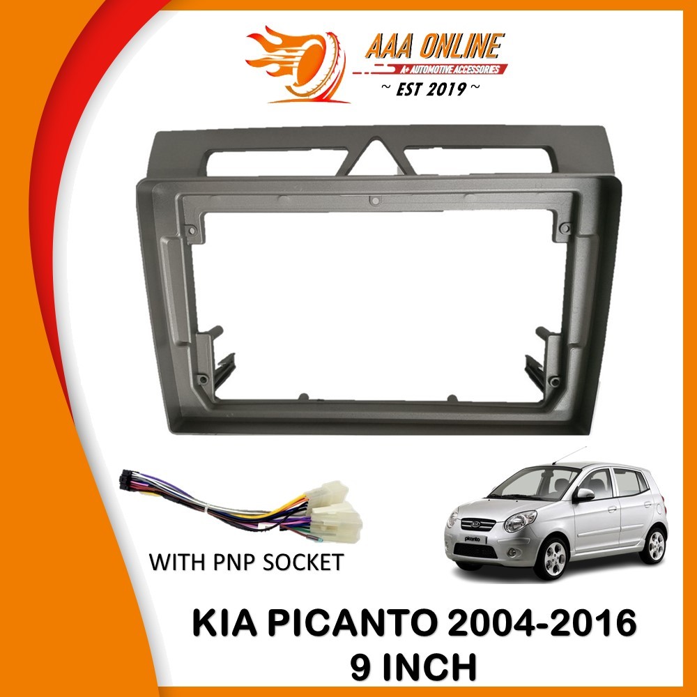 Android Player Casing KIA PICANTO 9'' 2004-2016(MORNING)-SILVER/BLACK ...