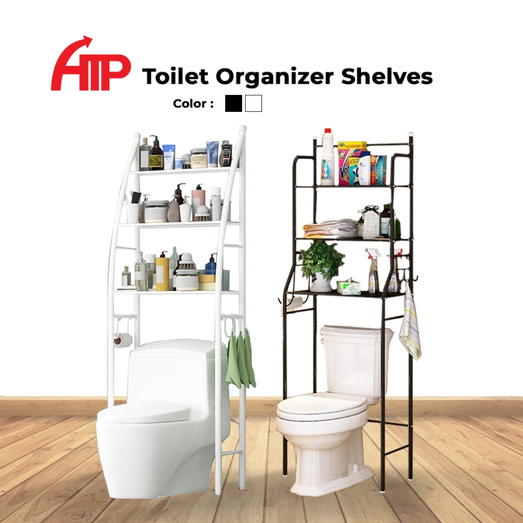 ATP Toilet Rack 3 Tiers Bathroom Organizer Shelves Storage Shower Rack ...