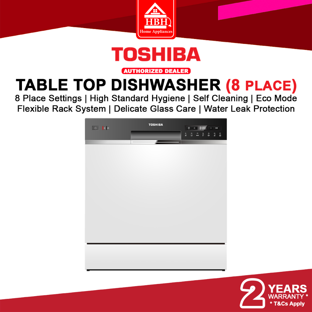 Toshiba DW08T1(S)MY 8 Place Setting Table Top UV Sterilizer Dishwasher Machine DW08T1 08T1 08T1