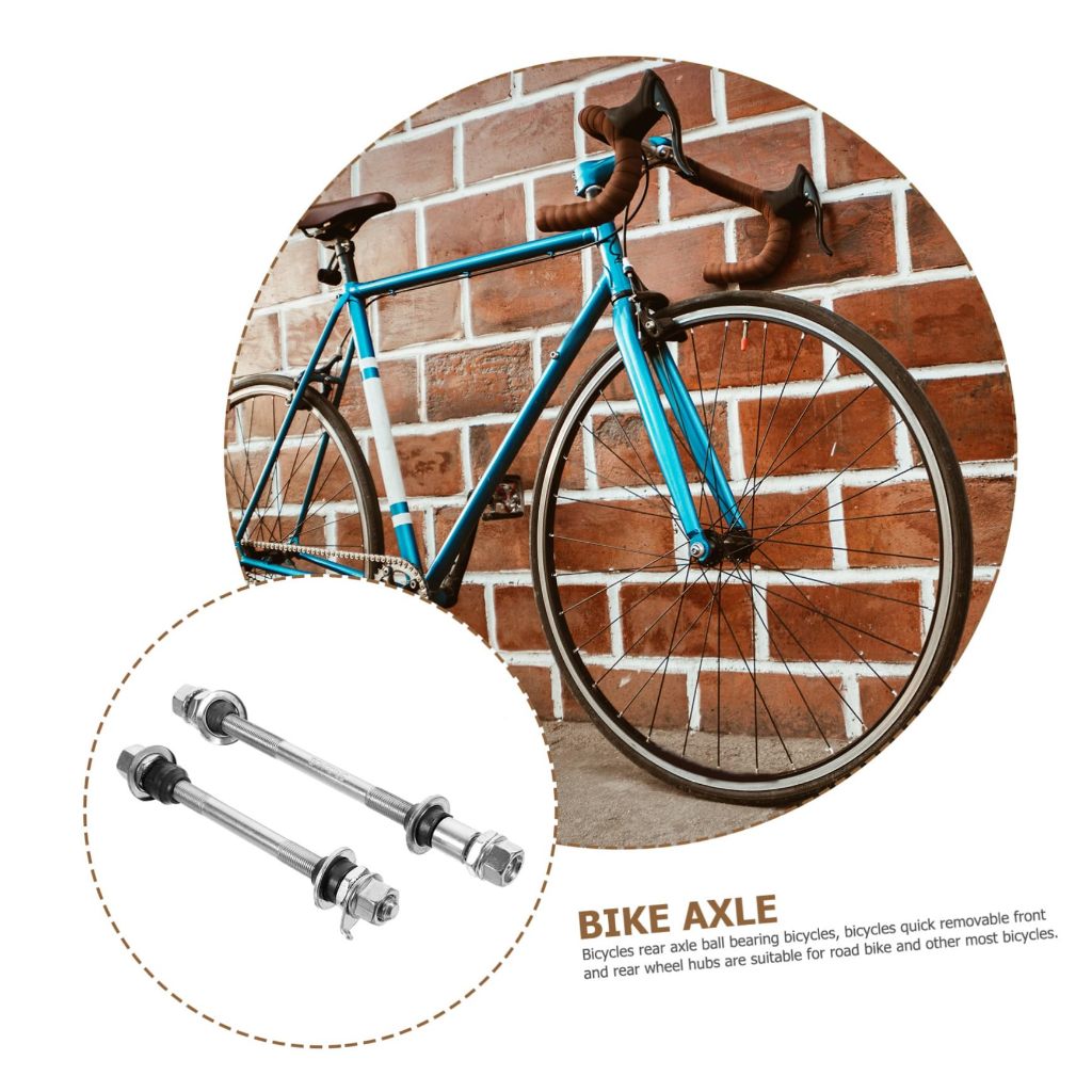 Hub Axle Front Rear Steel Solid Spindle Shaft for Bicycle Wheel basikal ...