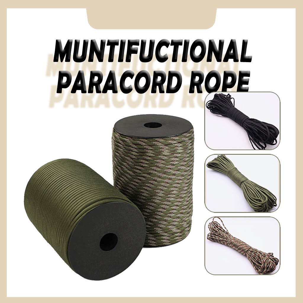 Paracord Rope 50M 550 Military Standard 9 Strand Core 4mm Parachute ...
