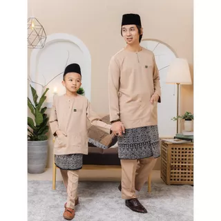 [ Set Ayah & Anak Lelaki ] Baju Melayu Teluk Belanga Nude
