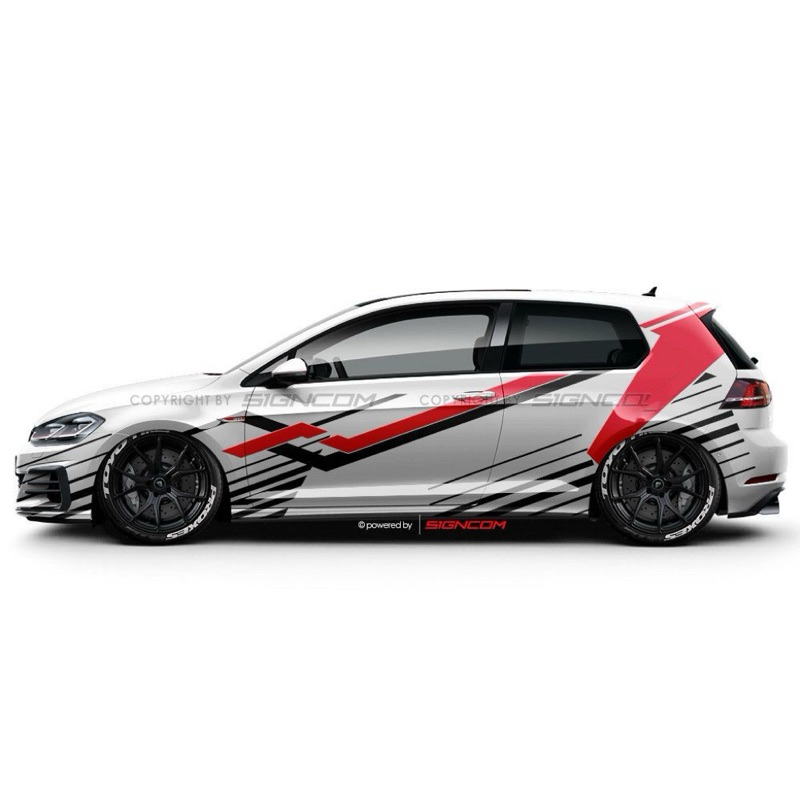 [Ready Stock] K696# New Premium Racing Car Body Stripes Vinyl Decal ...