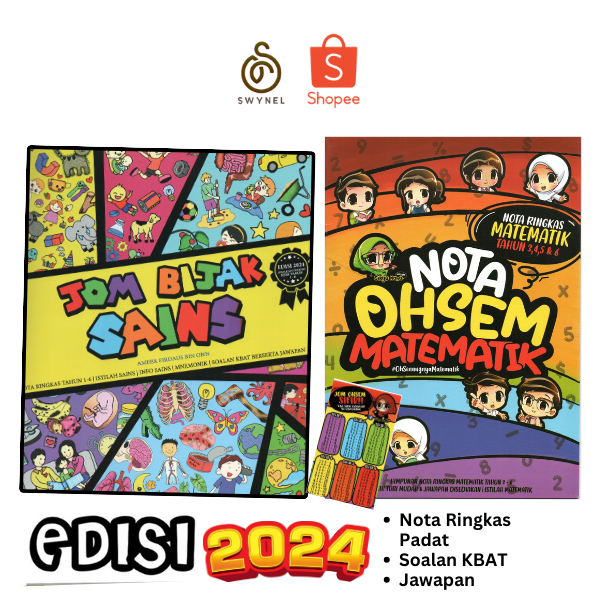 Buku Jom Bijak Sains Silibus KPM KSSR Semakan 2024 Tahun 1-6 & Nota ...