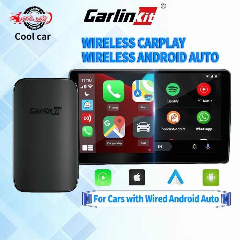 CarlinKit 4.0 Wireless Android Auto dongle USB carplay Adapter Plug and ...