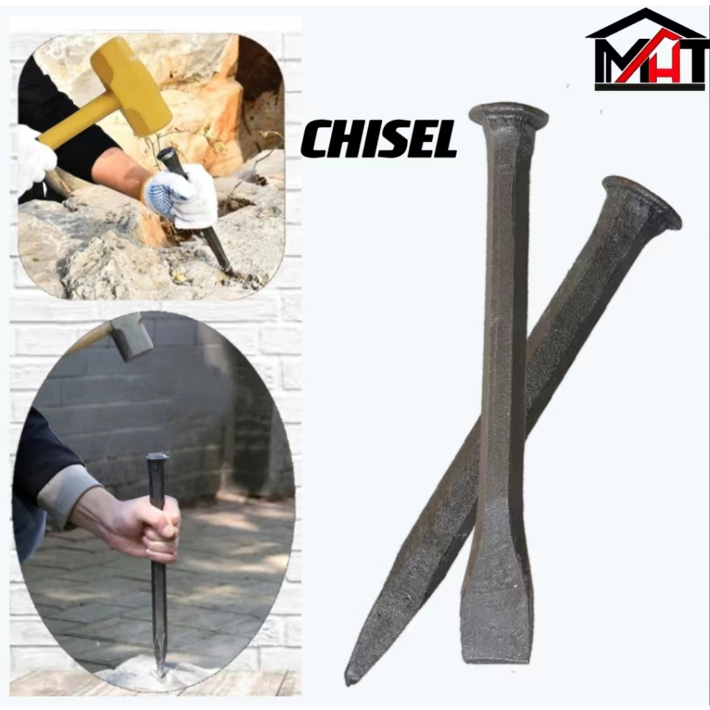Chuangji Air Chisel Cold Chisel Concrete Chisel Set Stone Carving Tools Rock Chisel With Hand Guard Chisel For Carving Masonry