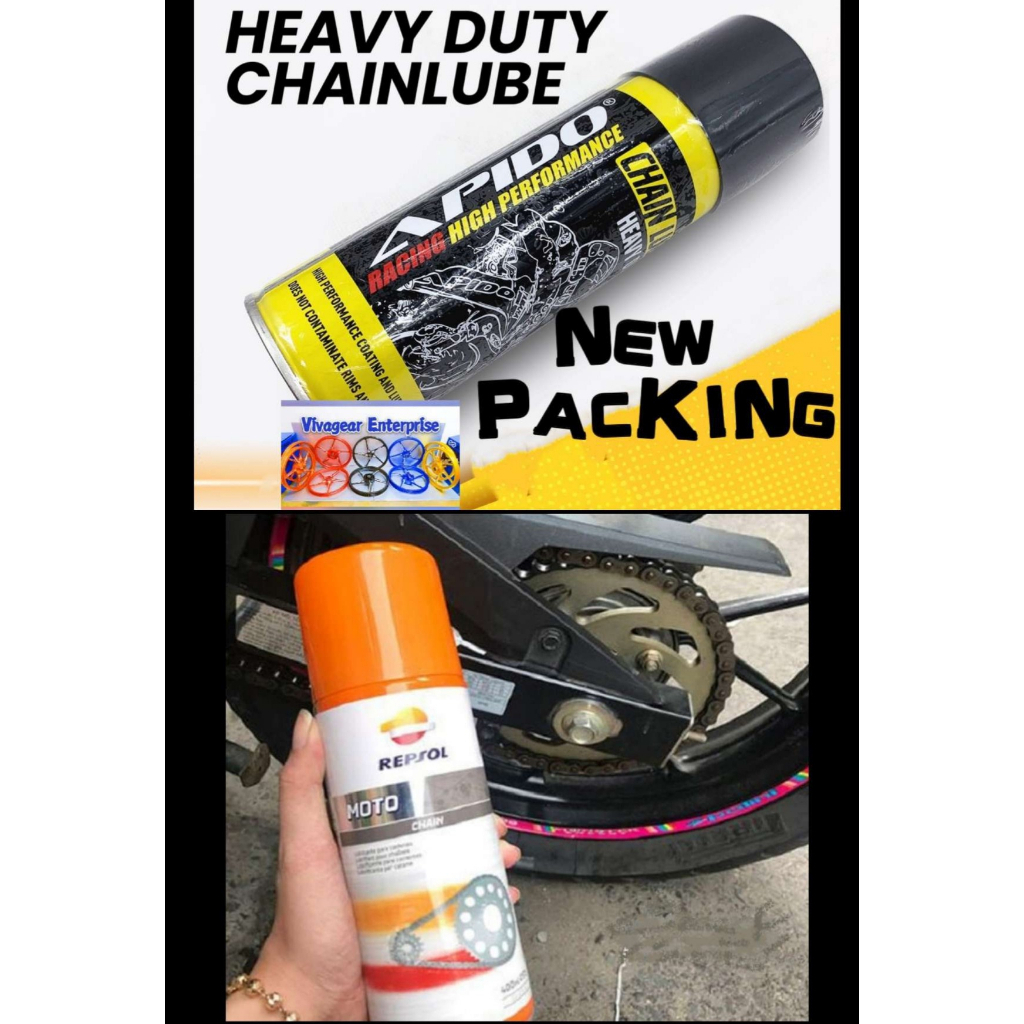 APIDO / REPS0L HEAVY DUTY CHAIN LUBE MINYAK RANTAI LUBRICATION CHAIN ...