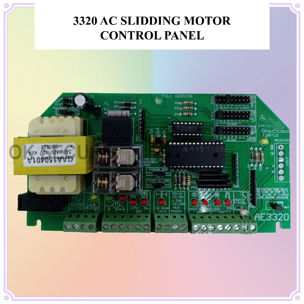 Autogate Control Panel- 3320 AC Slidding Motor Control Panel | Shopee ...