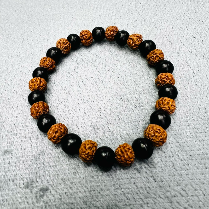 5 Mukhi Rudraksha With Karungali Bracelet Shopee Malaysia